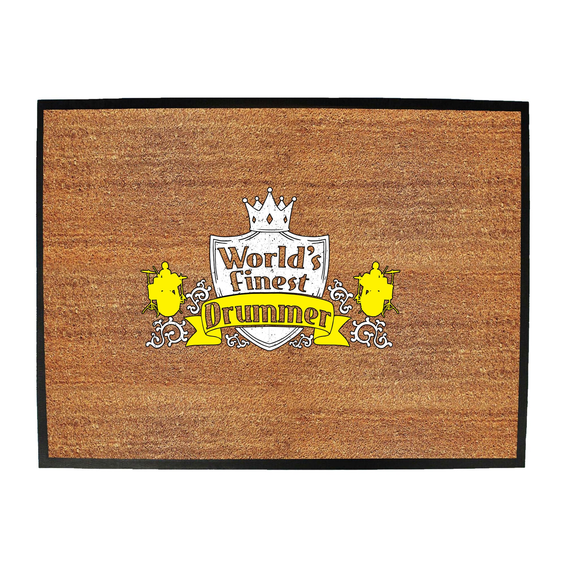 Worlds Finest Drummer Drums Music - Funny Novelty Doormat