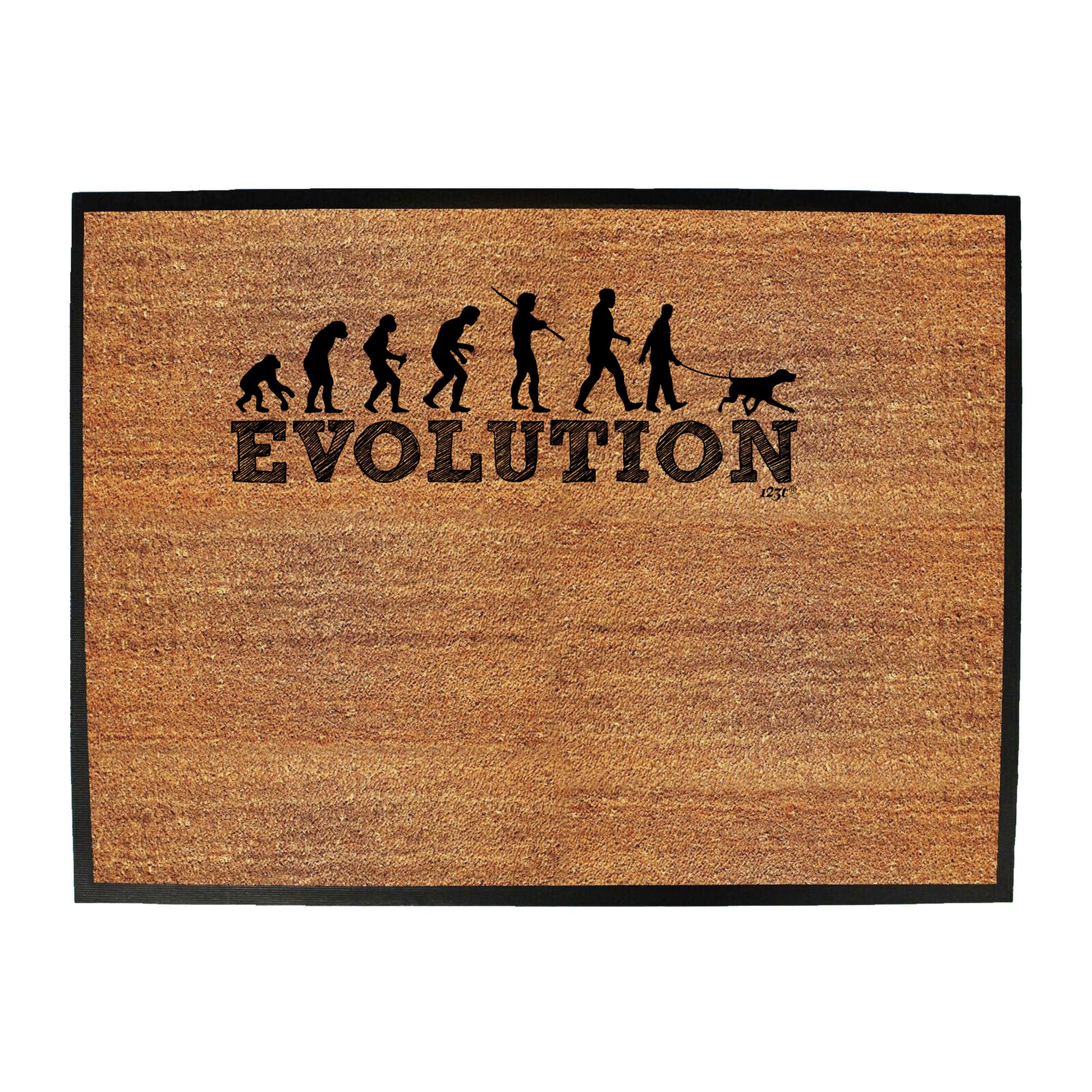 Evolution Dog Walker - Funny Novelty Doormat