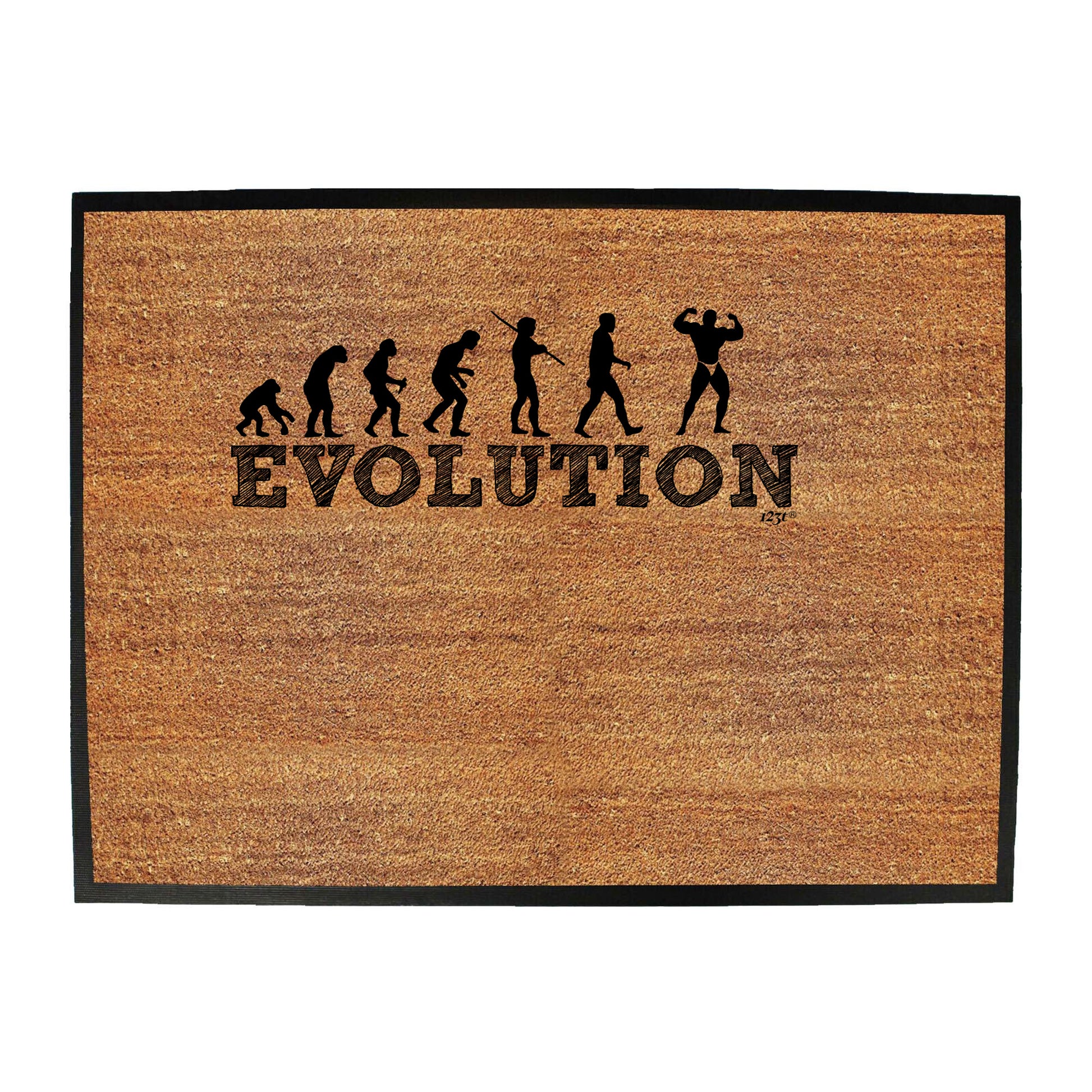 Evolution Bodybuilder - Funny Novelty Doormat