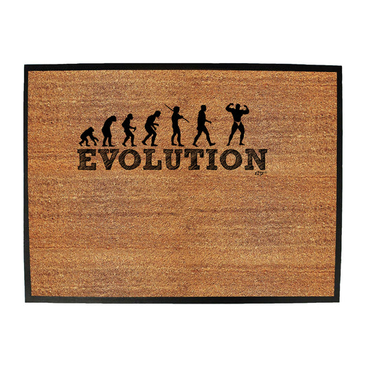 Evolution Bodybuilder - Funny Novelty Doormat