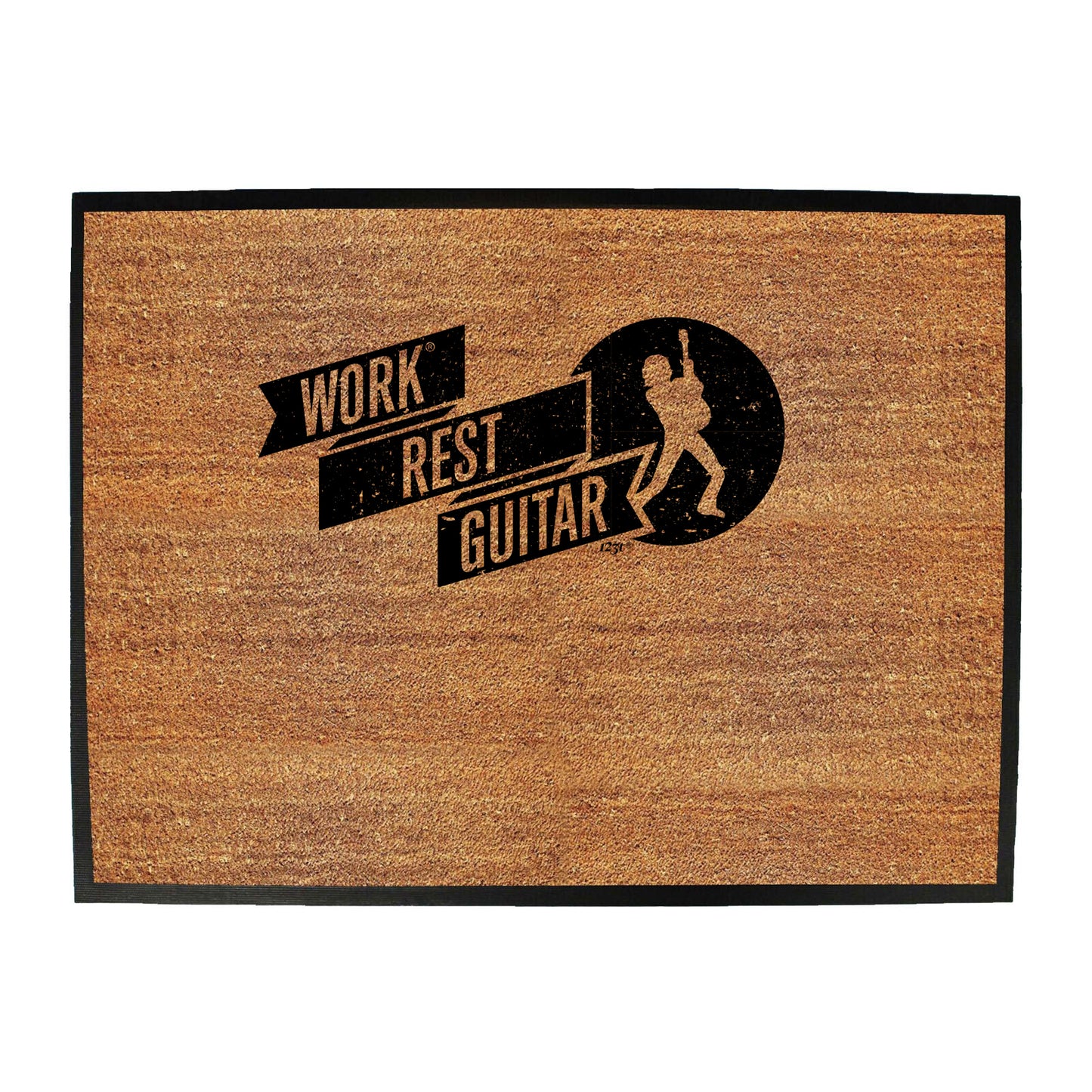 Work Rest Guitar Music - Funny Novelty Doormat