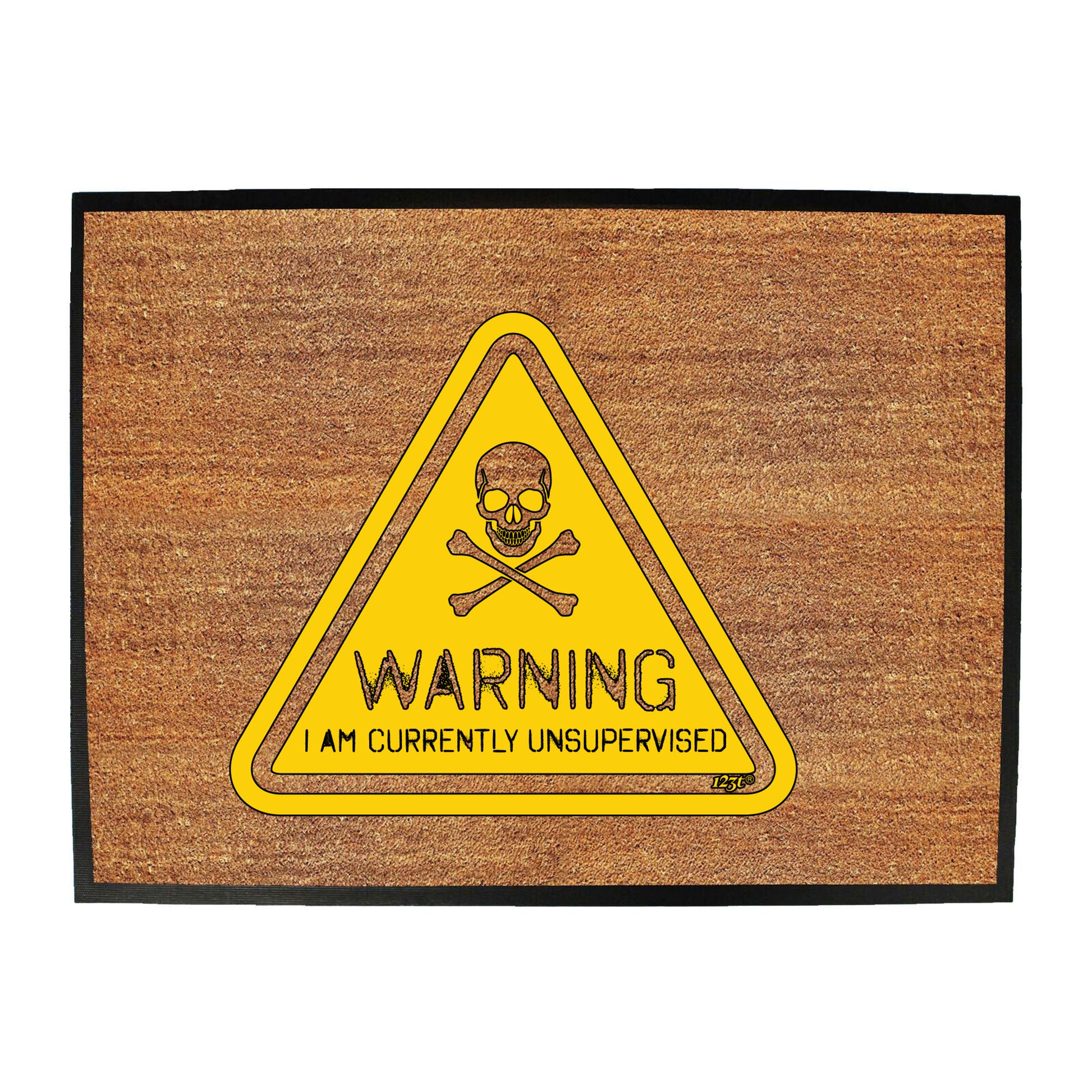 Warning Currently Unsupervised - Funny Novelty Doormat