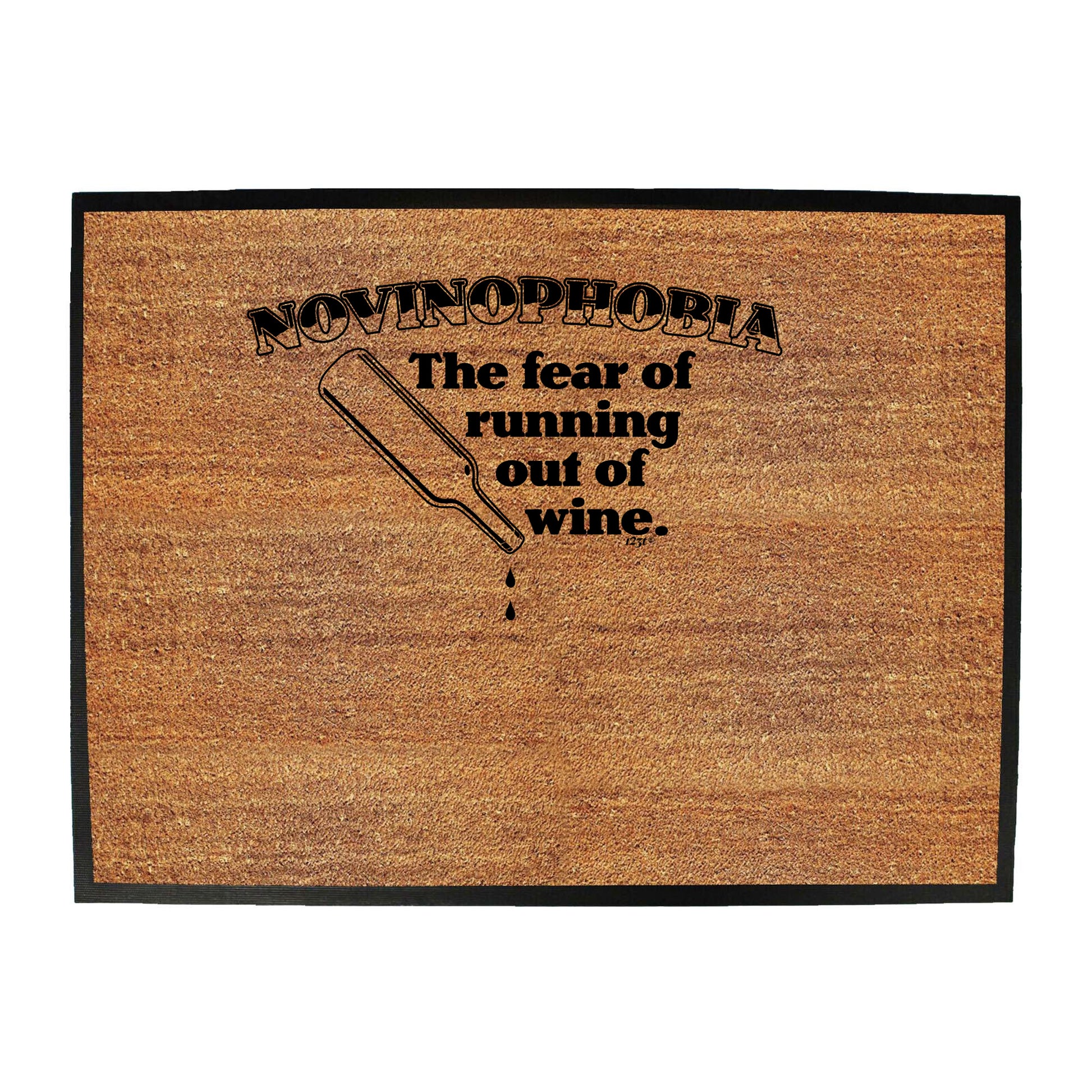 Novinophobia The Fear Of Running Out Of Wine - Funny Novelty Doormat