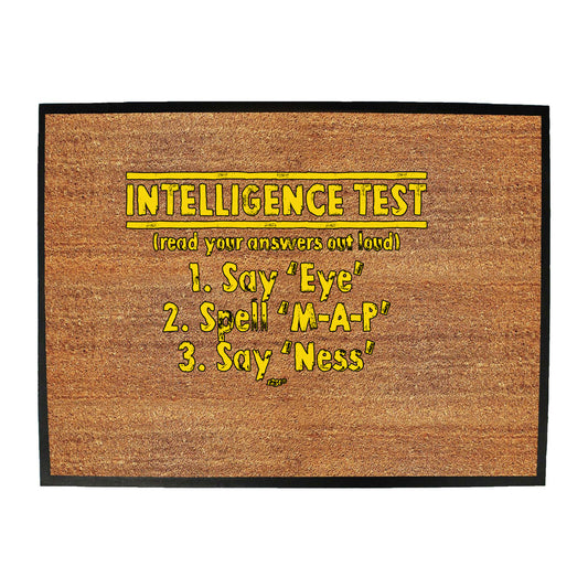 Intelligence Test - Funny Novelty Doormat