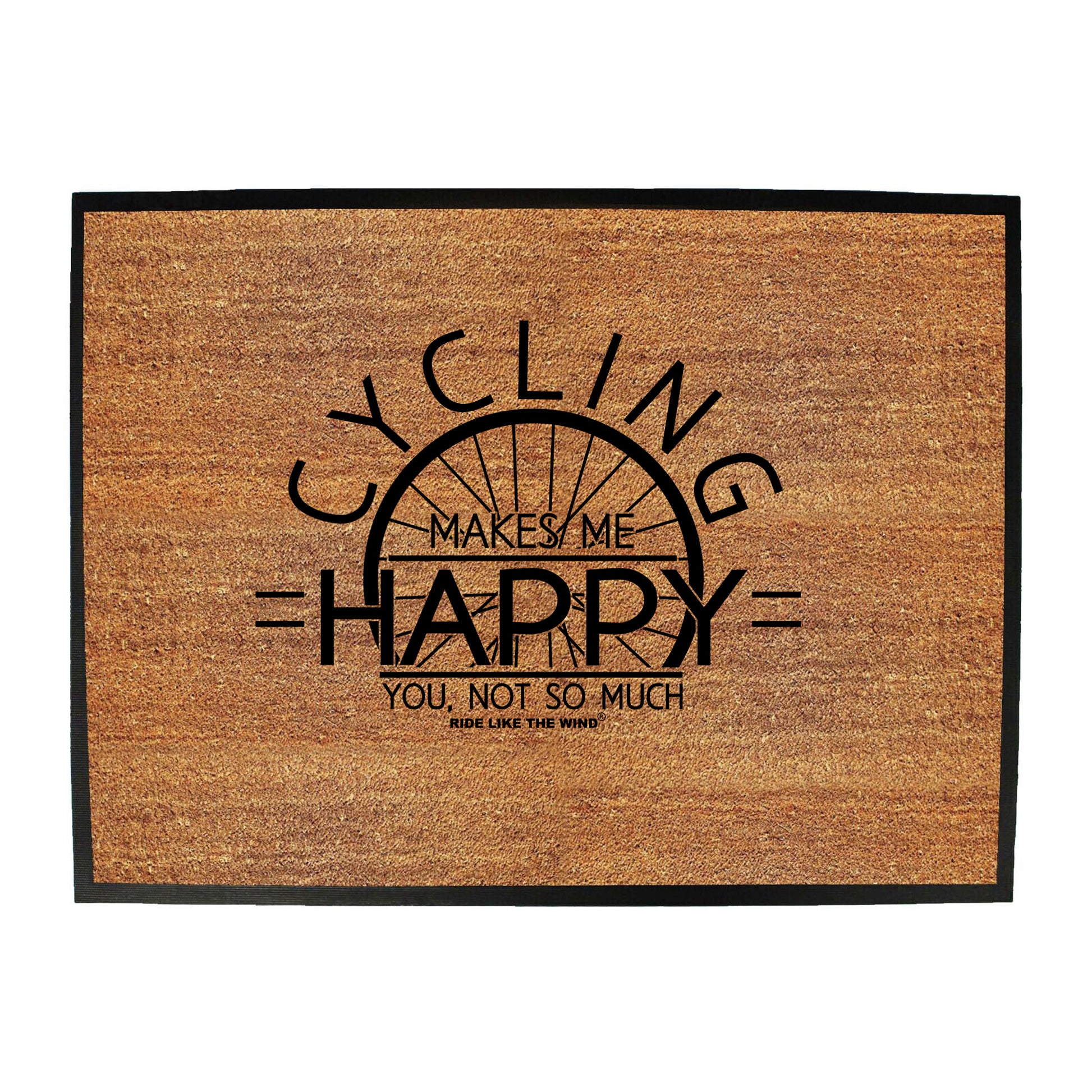 Rltw Cycling Makes Me Happy - Funny Novelty Doormat