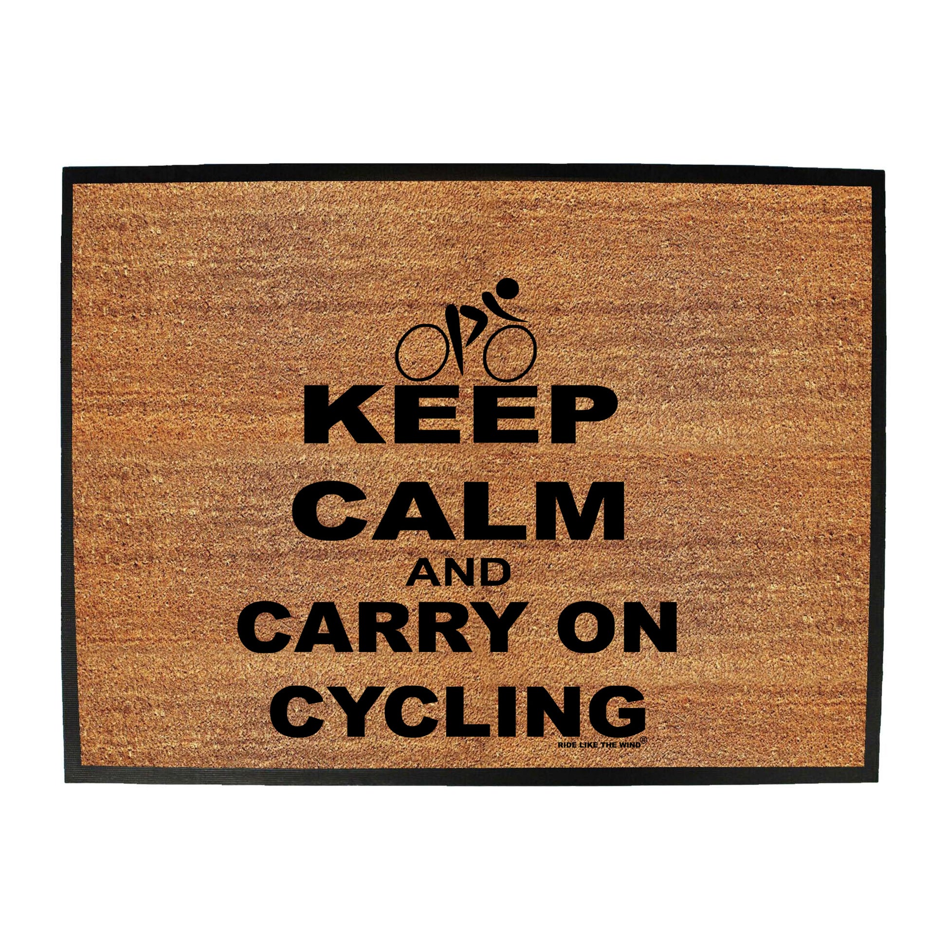 Rltw Keep Calm And Carry On Cycling - Funny Novelty Doormat