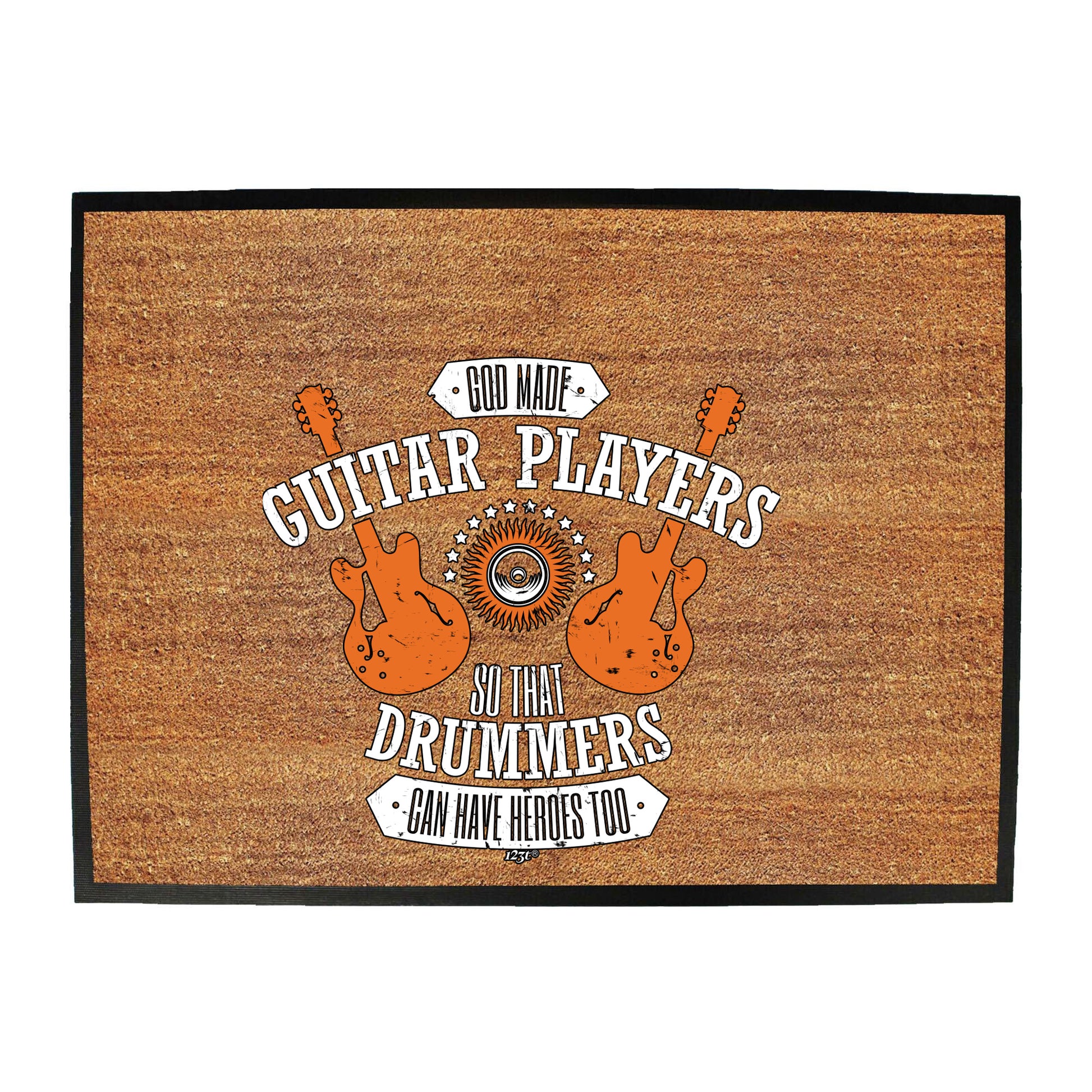 God Made Guitar Players - Funny Novelty Doormat