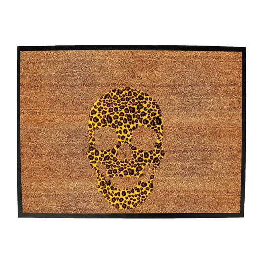 Leopard Skull - Funny Novelty Doormat