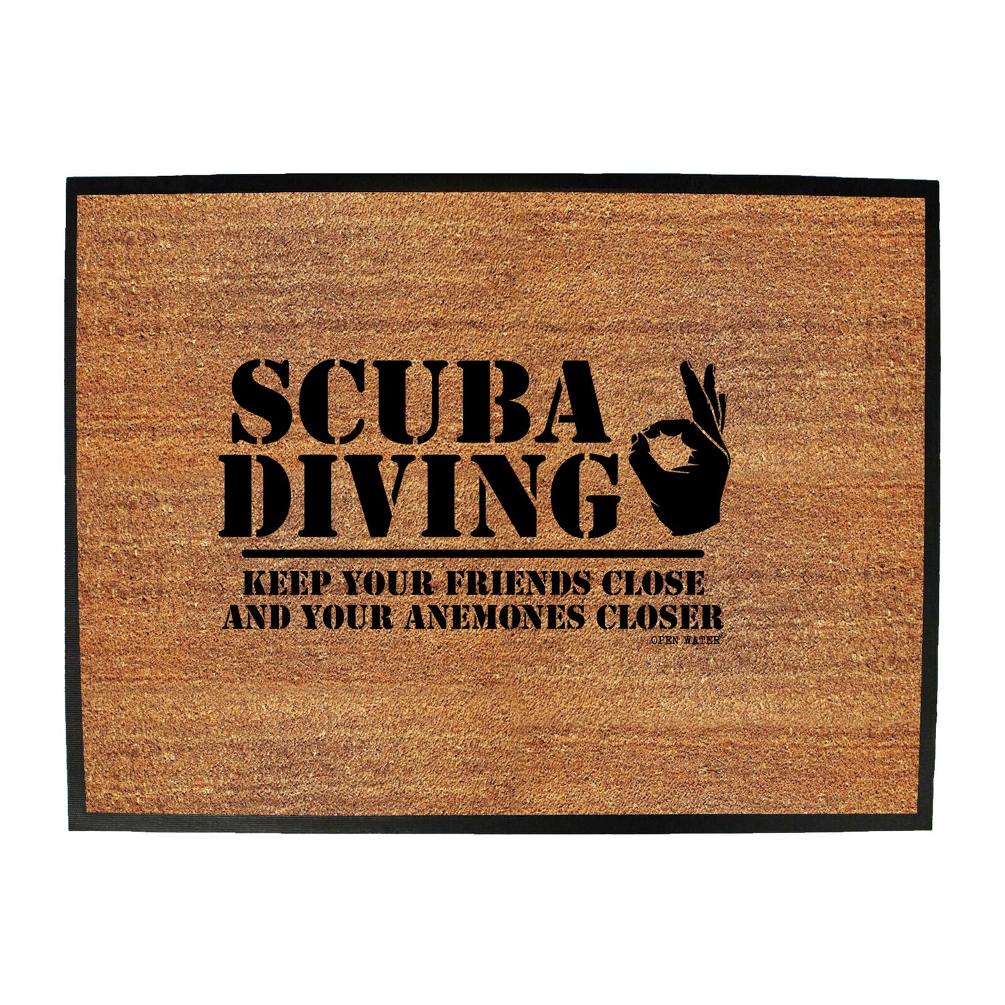 Ow Scuba Diving Keep Friends Close - Funny Novelty Doormat