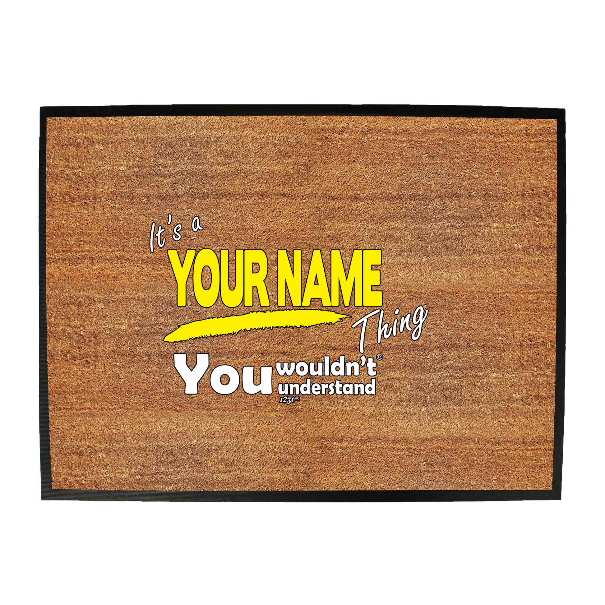 Your Name V1 Surname Thing - Funny Novelty Doormat