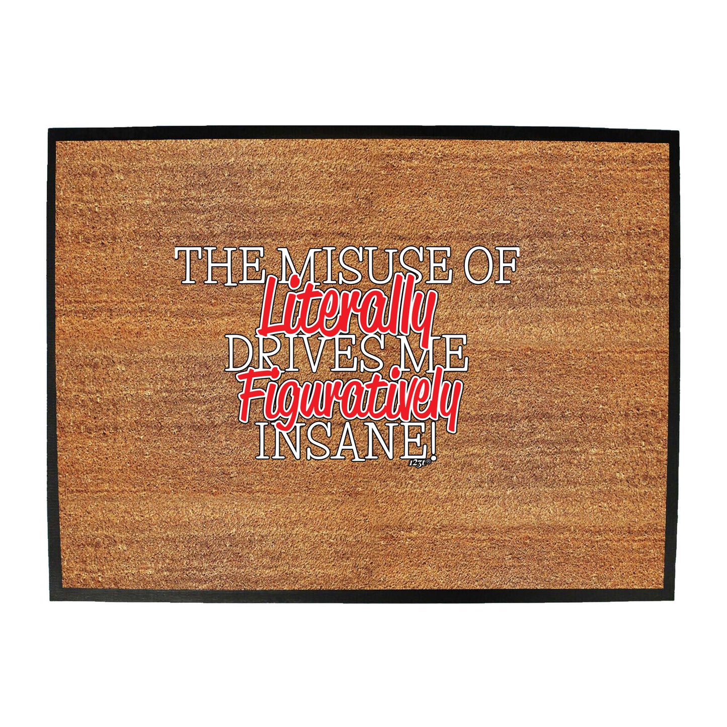 The Misuse Of Literally - Funny Novelty Doormat