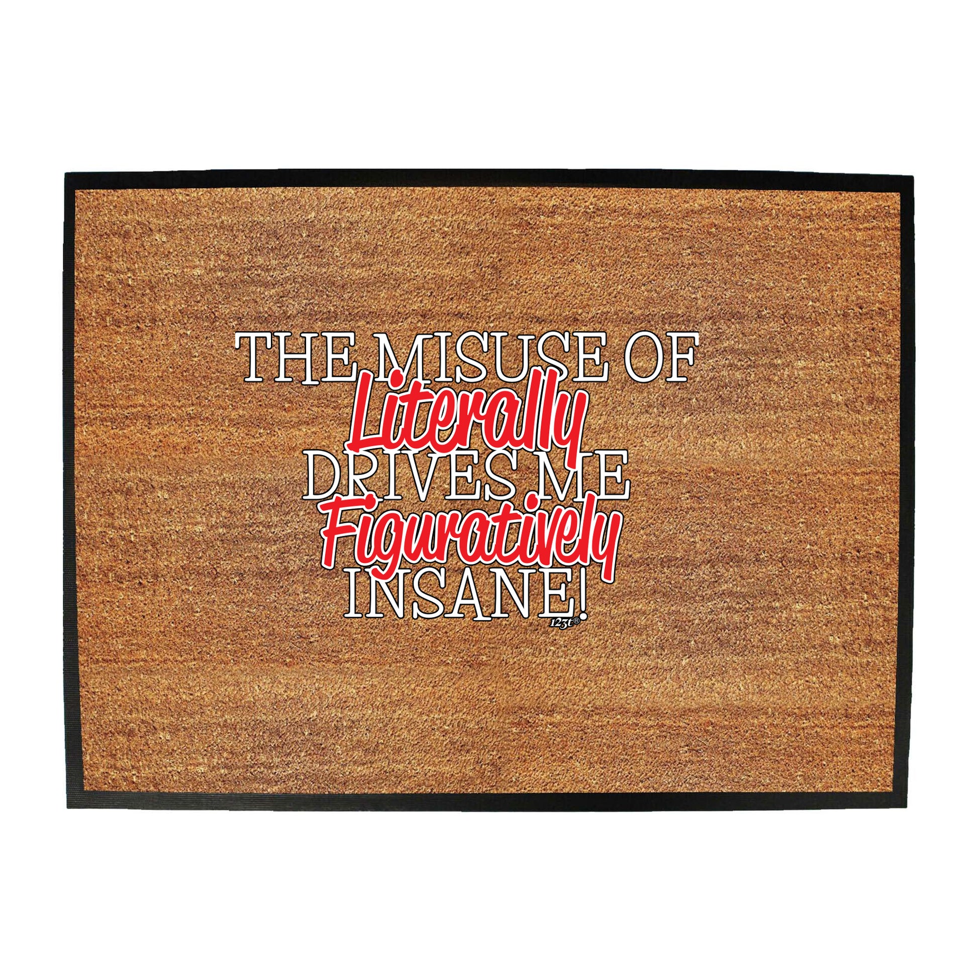 The Misuse Of Literally - Funny Novelty Doormat