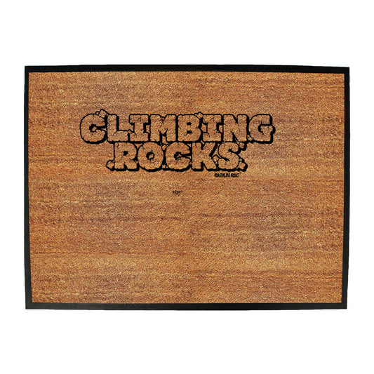 Aa Climbing Rocks - Funny Novelty Doormat