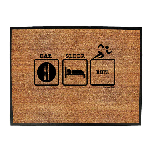 Pb Eat Sleep Run - Funny Novelty Doormat