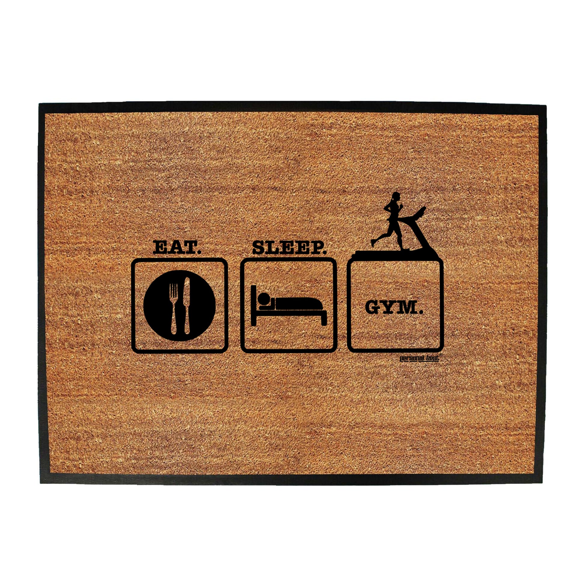 Pb Eat Sleep Gym - Funny Novelty Doormat