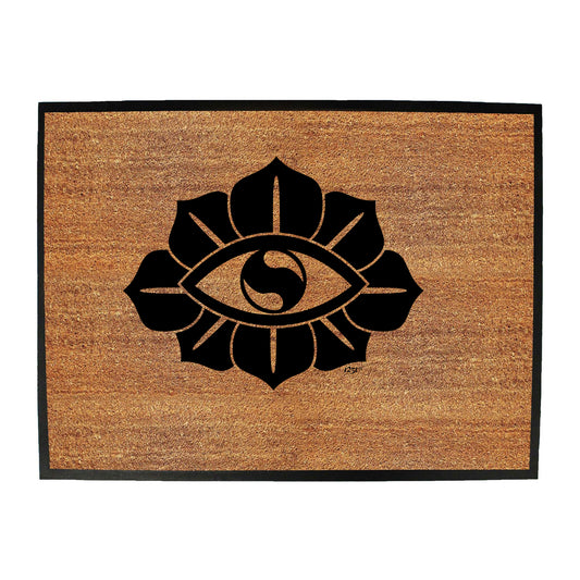 Festival Flower Eye White - Funny Novelty Doormat