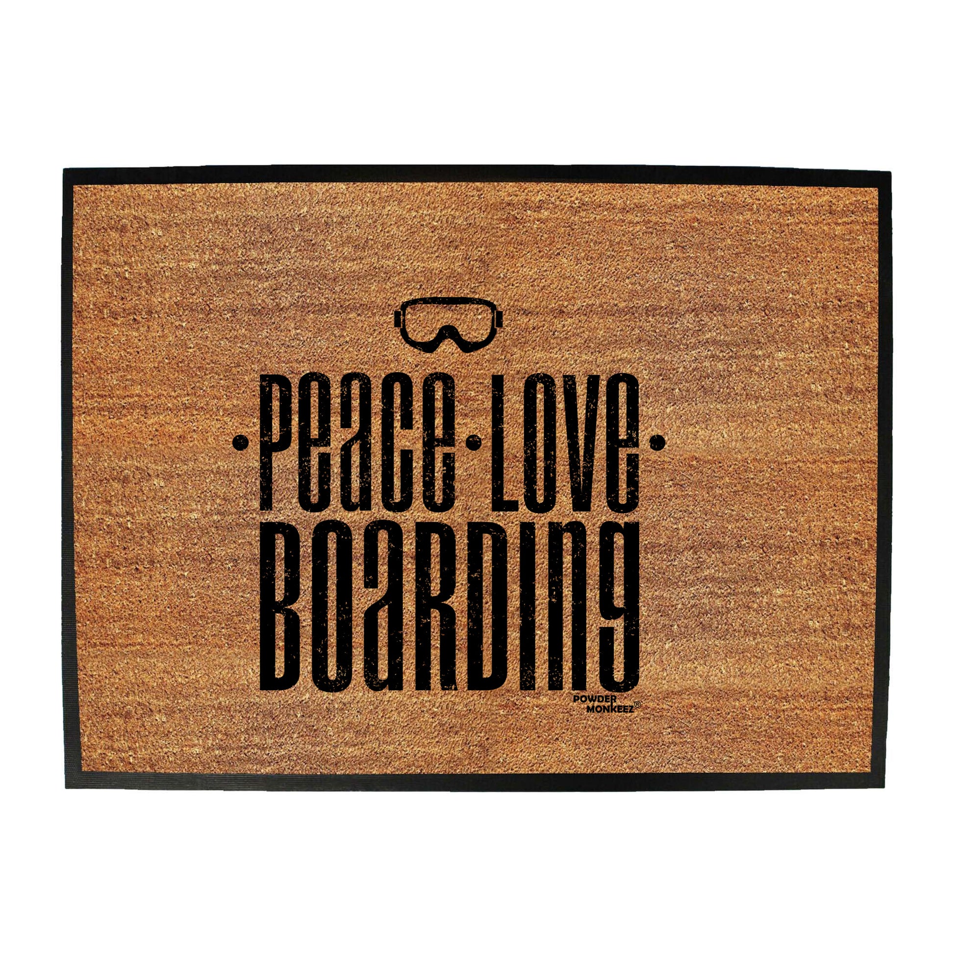 Pm Peace Love Boarding - Funny Novelty Doormat