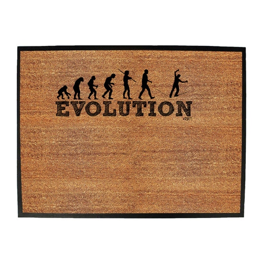 Evolution Rope Walker - Funny Novelty Doormat
