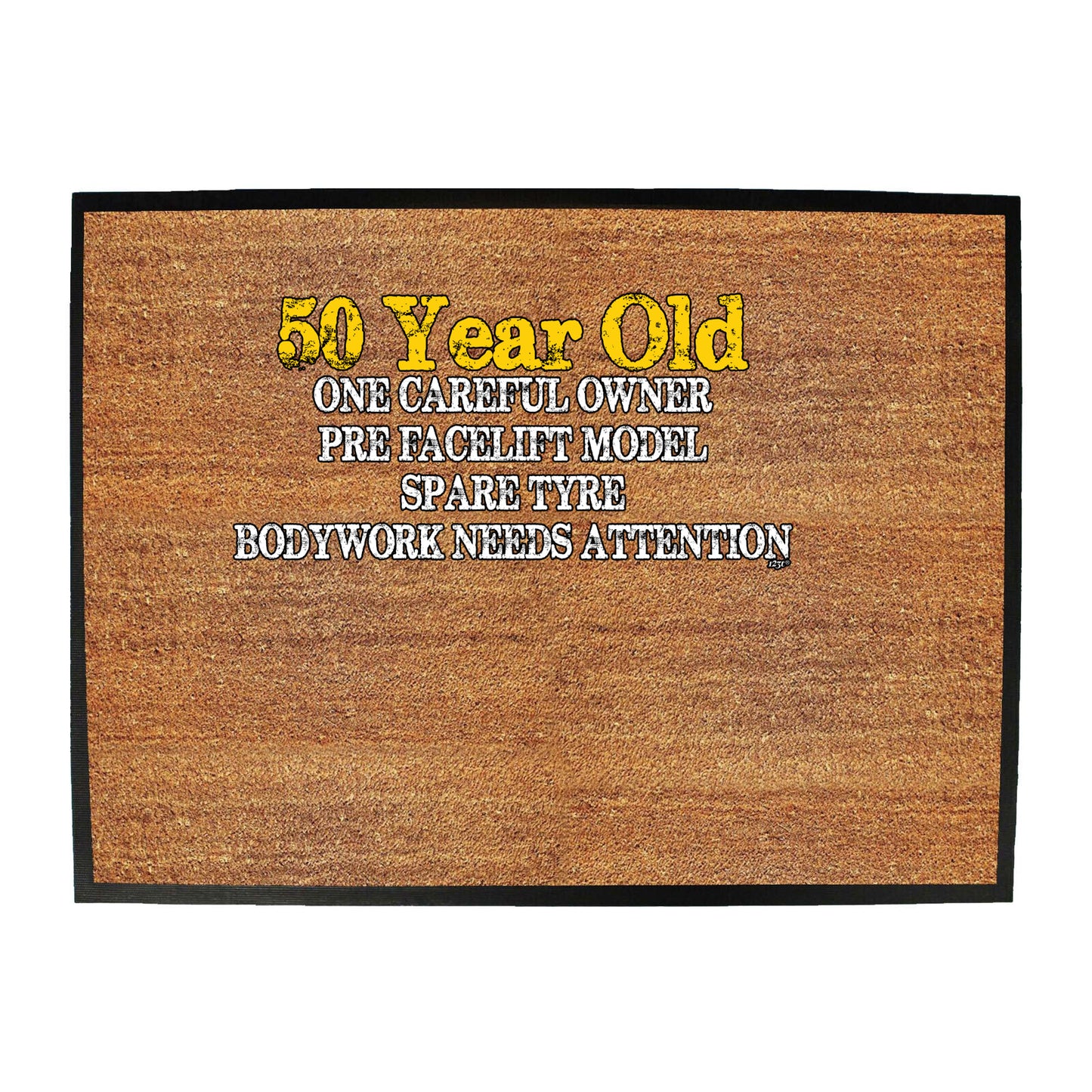 50 Year Old One Careful Owner Birthday Age - Funny Novelty Doormat