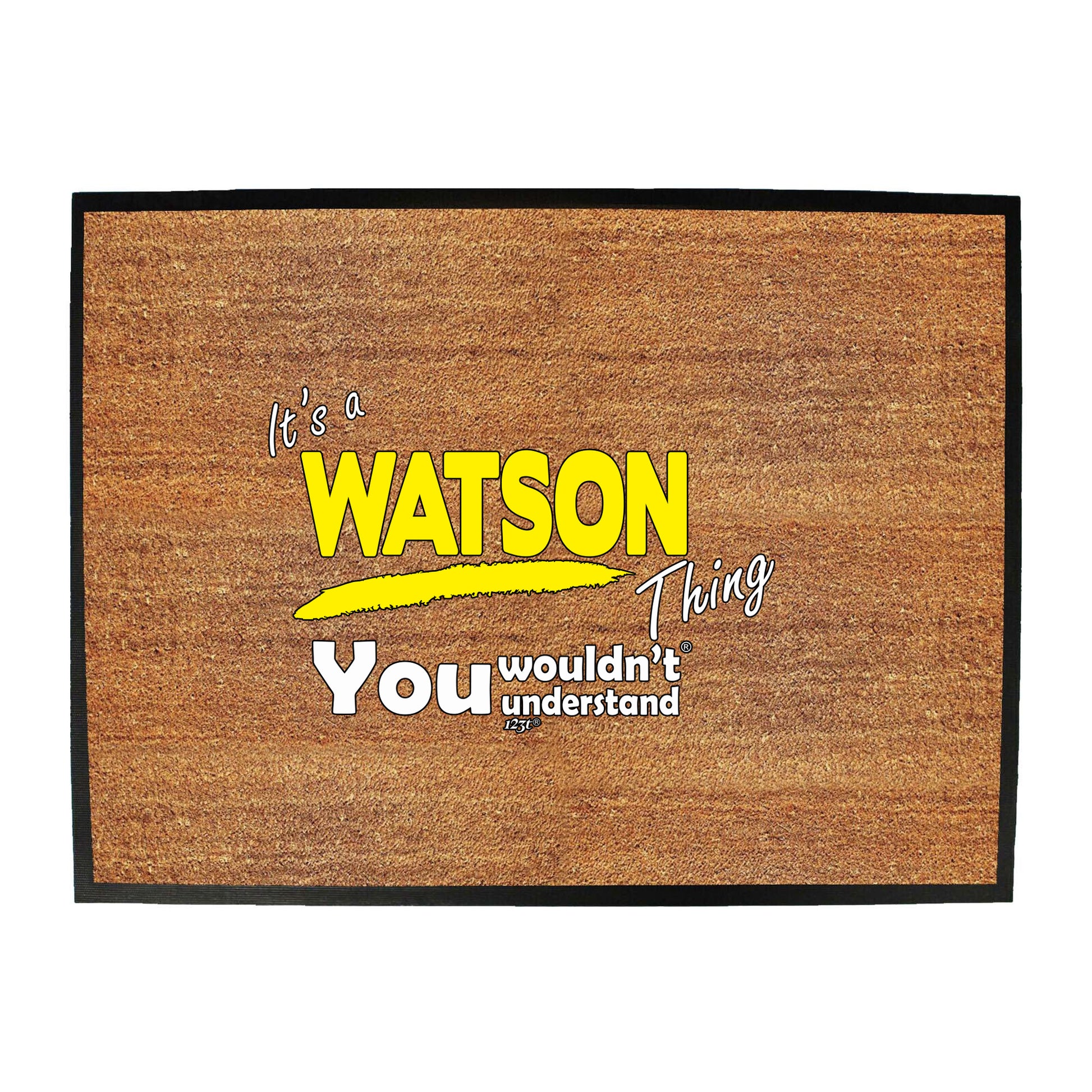 Watson V1 Surname Thing - Funny Novelty Doormat