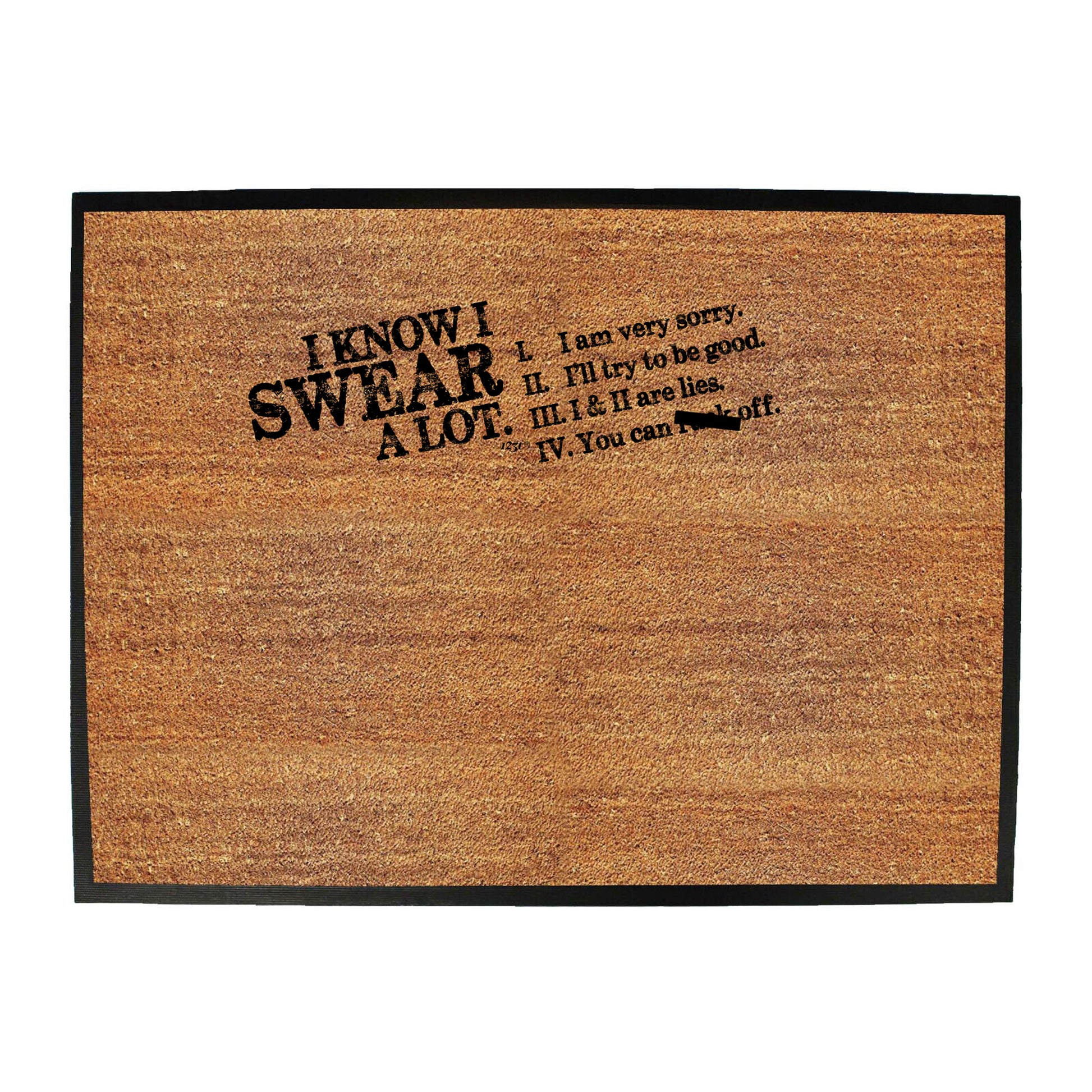 Know Swear A Lot - Funny Novelty Doormat