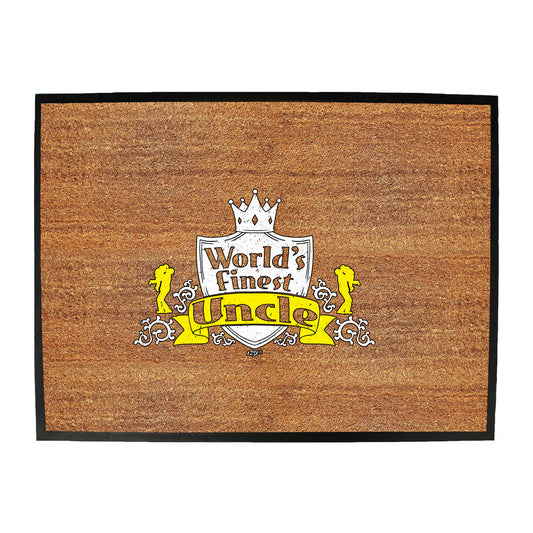 Worlds Finest Uncle - Funny Novelty Doormat