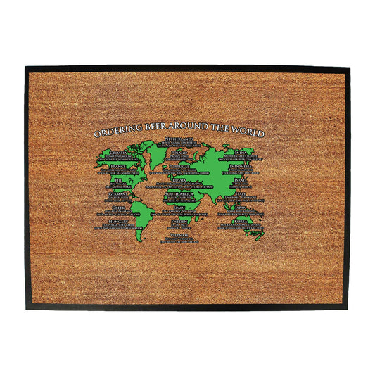 Ordering Beer Around The World - Funny Novelty Doormat