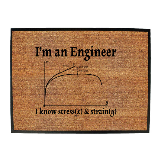 Im An Engineer Know Stress - Funny Novelty Doormat