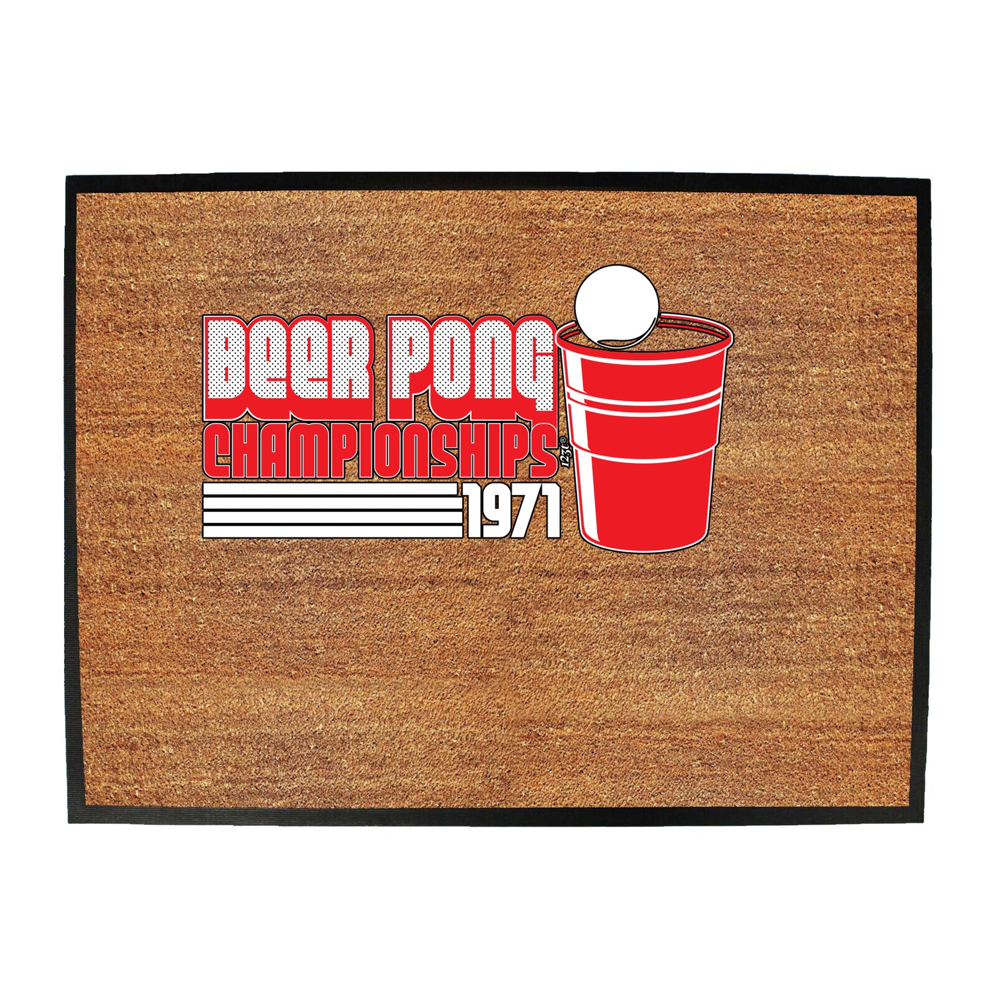 Beer Pong Championships - Funny Novelty Doormat