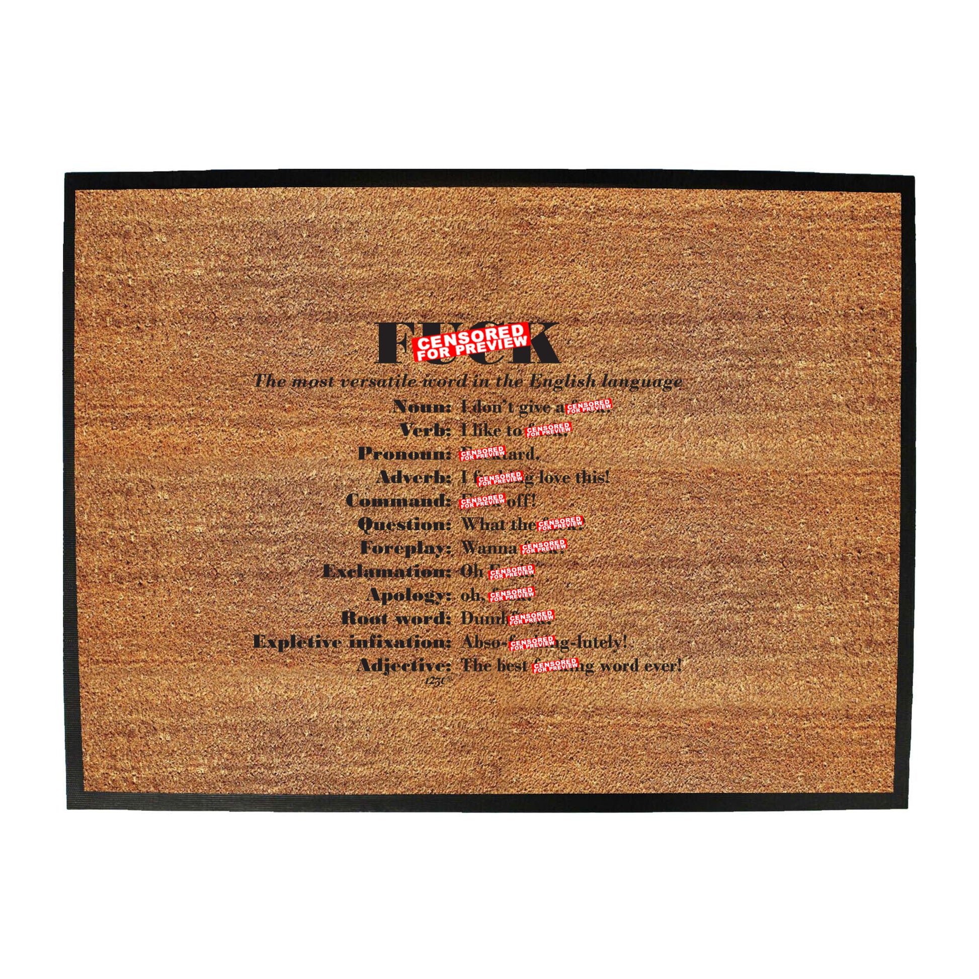 F  K The Most Versatile Word - Funny Novelty Doormat
