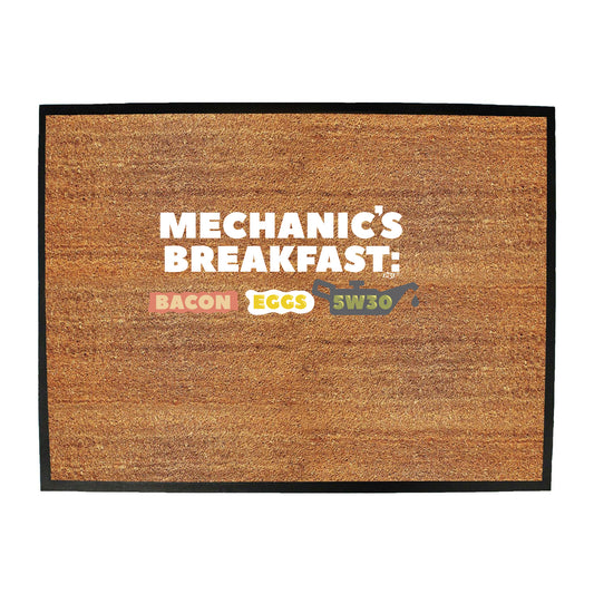 Mechanics Breakfast - Funny Novelty Doormat