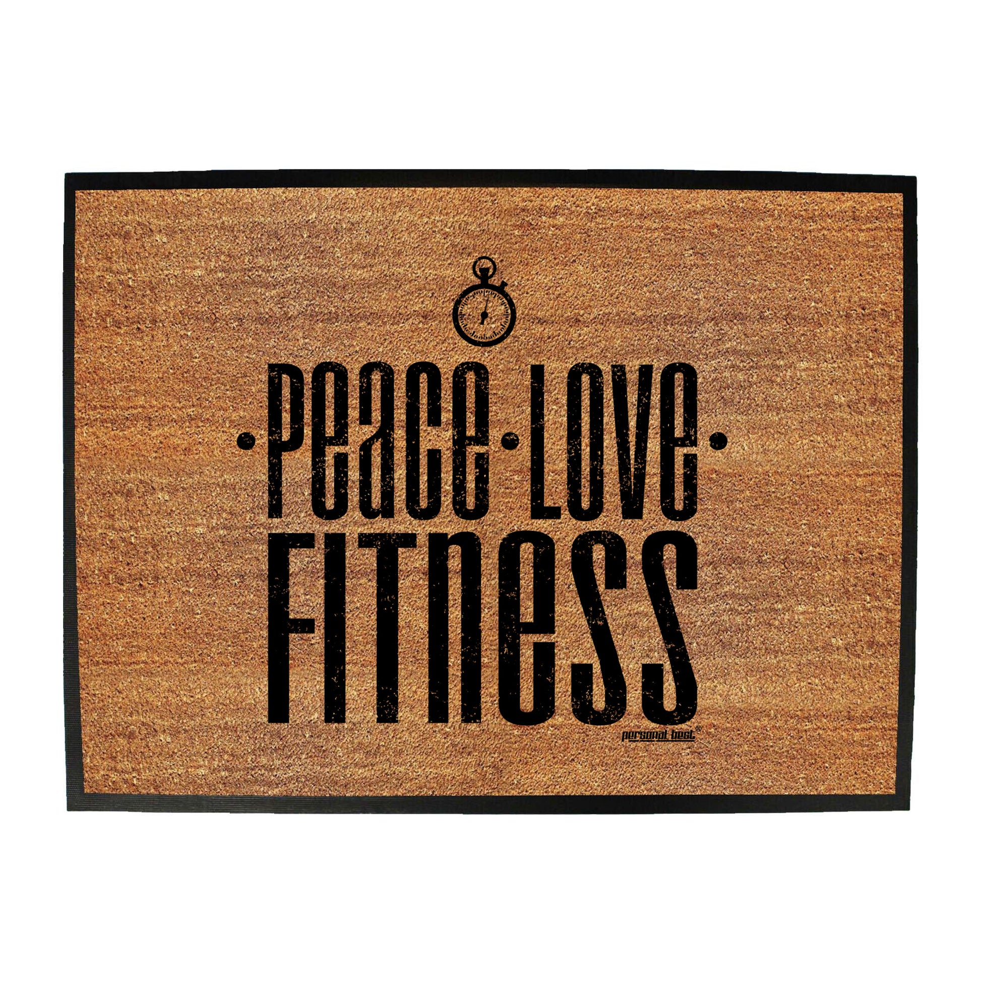 Pb Peace Love Fitness - Funny Novelty Doormat