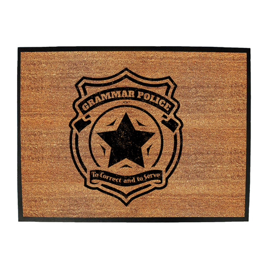 Grammer Police - Funny Novelty Doormat