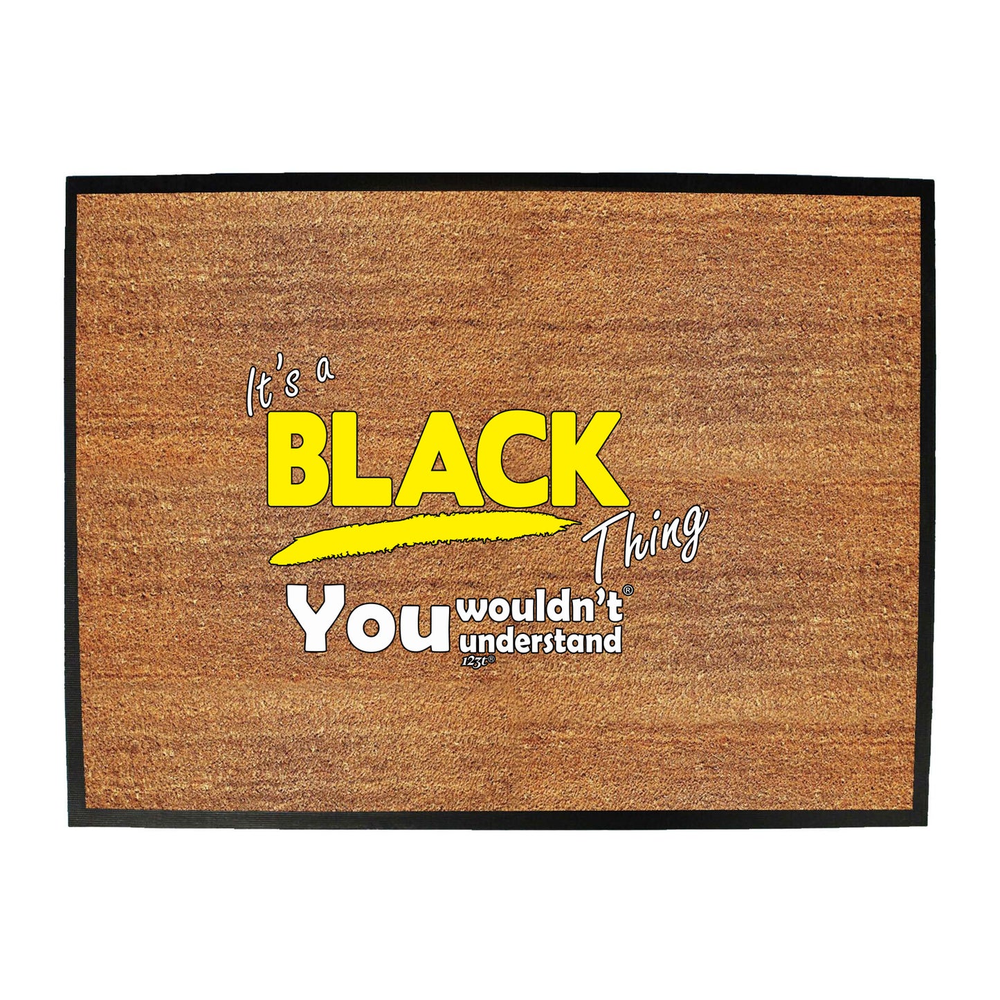 Black V1 Surname Thing - Funny Novelty Doormat