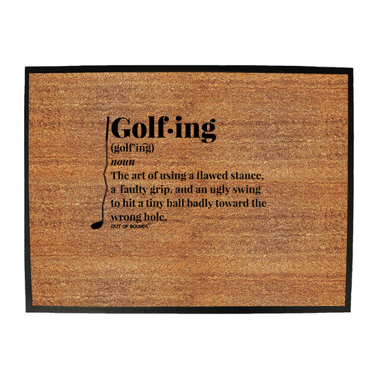 Oob Golfing Noun - Funny Novelty Doormat