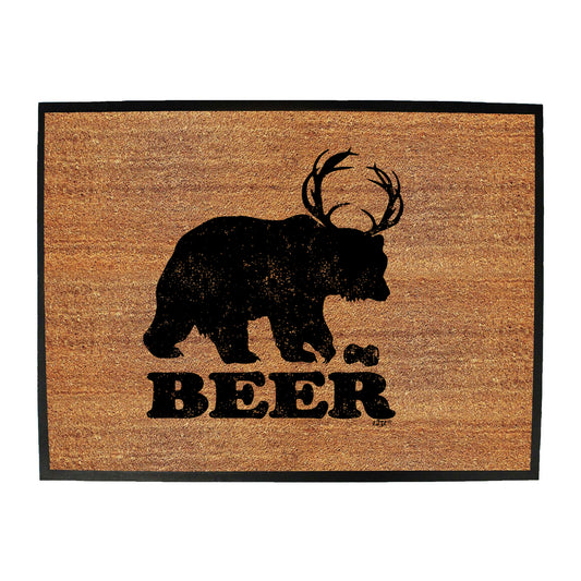 Beer Bear Deer - Funny Novelty Doormat