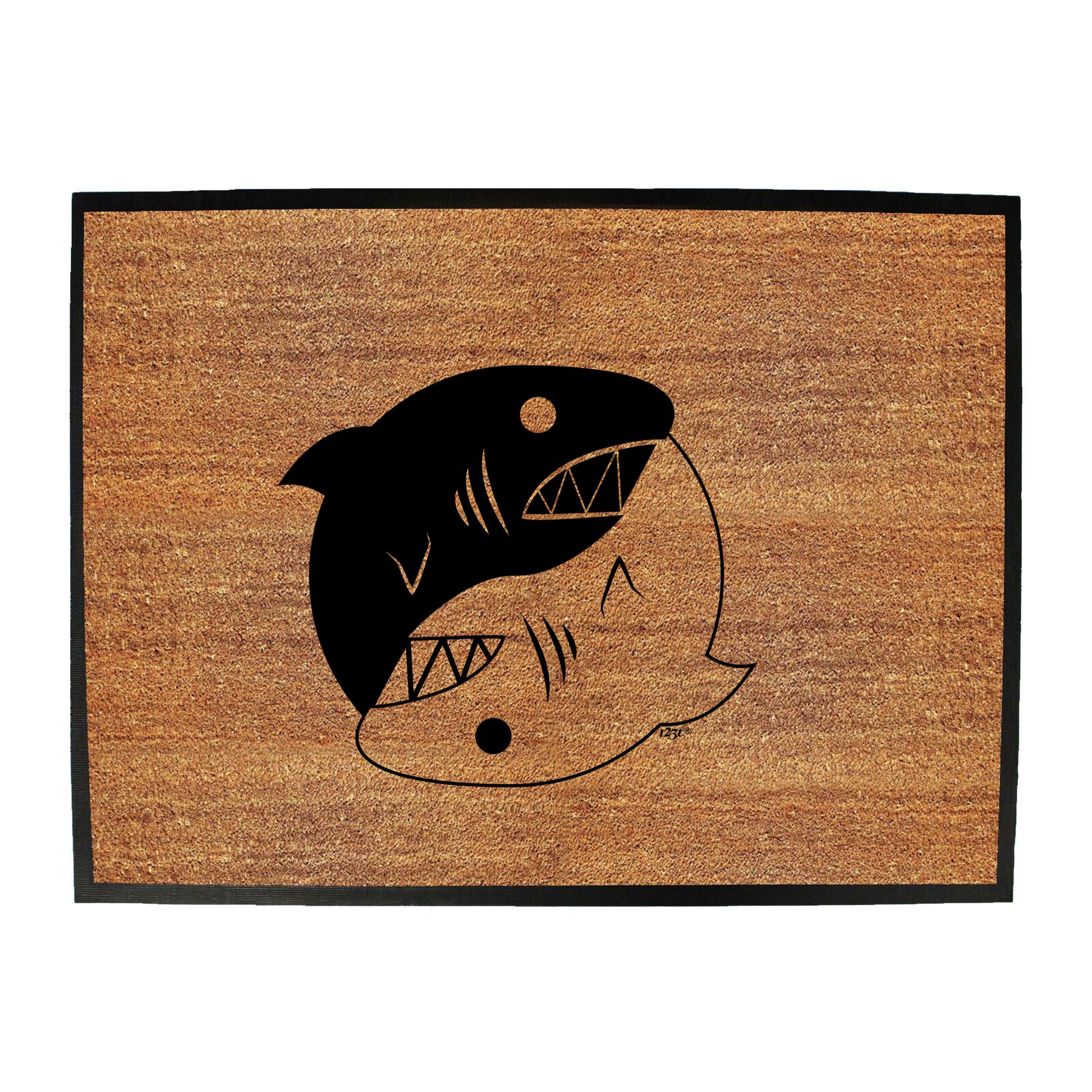 Yin Yang Shark - Funny Novelty Doormat