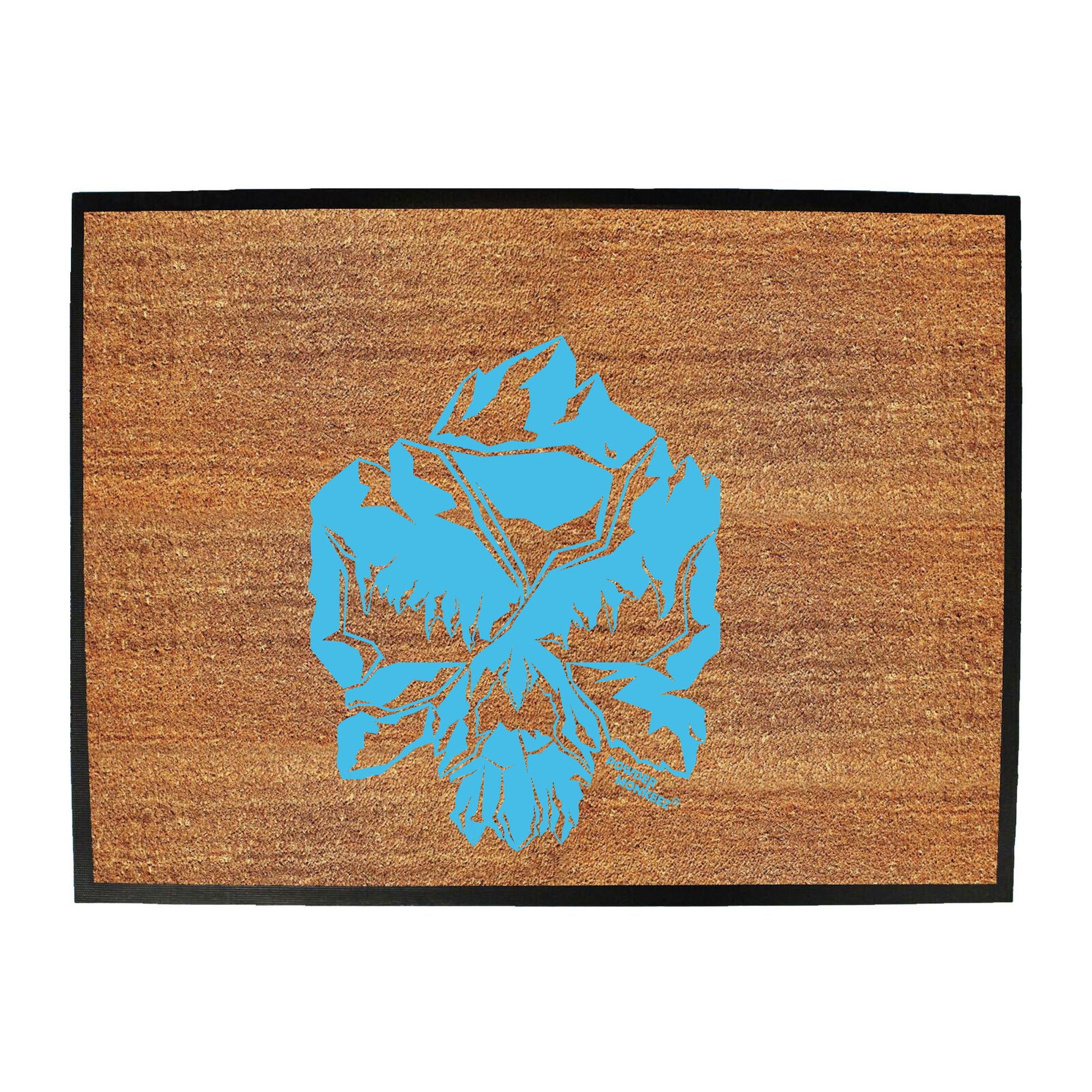 Pm Skull Mountain Blue - Funny Novelty Doormat