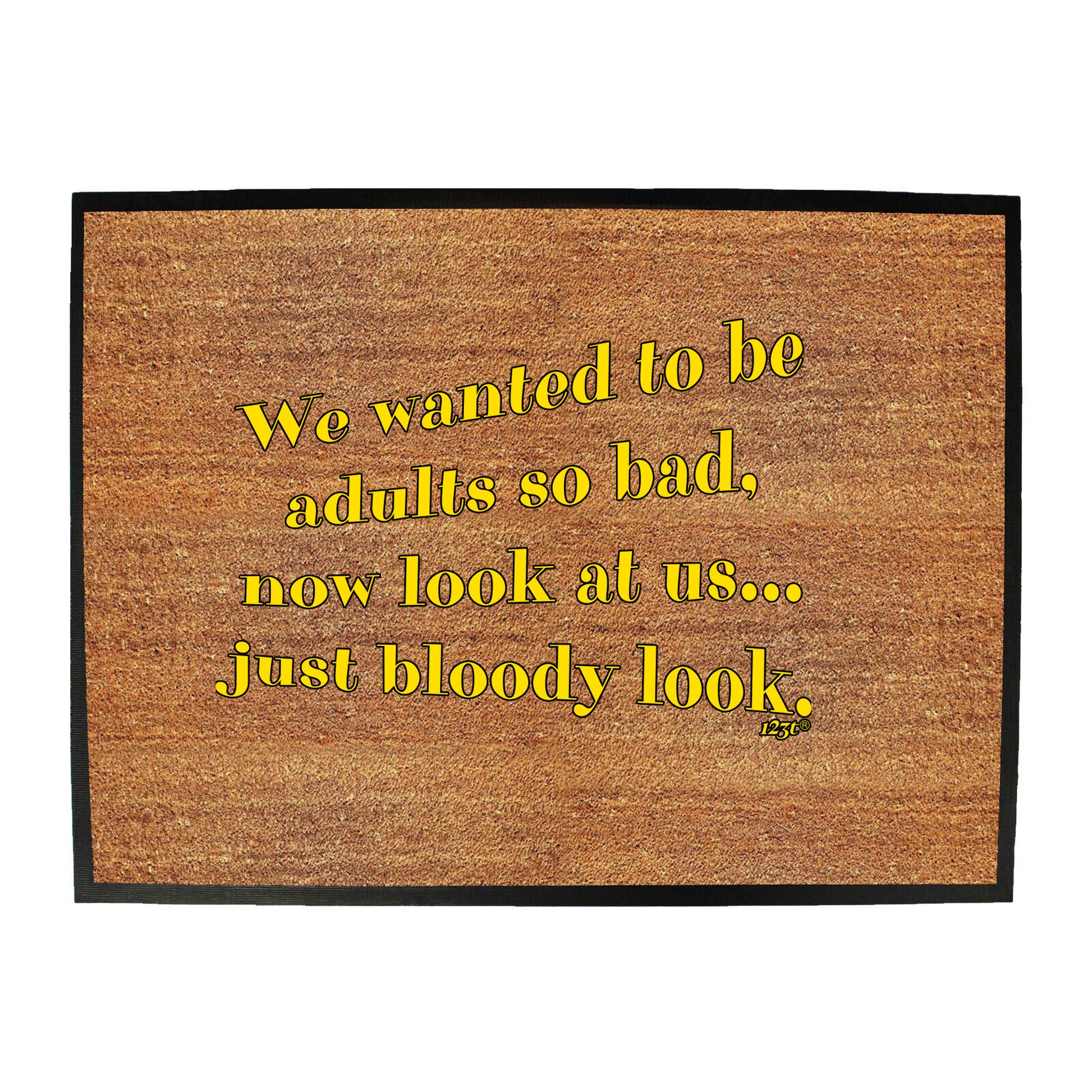 We Wanted To Be Adults So Bad - Funny Novelty Doormat