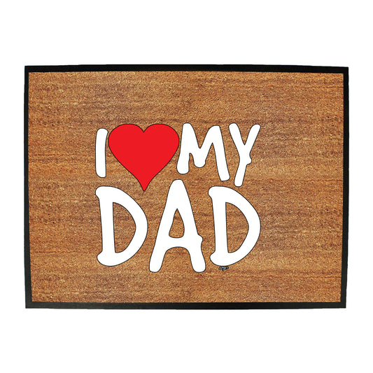 Love Dad Red Heart - Funny Novelty Doormat