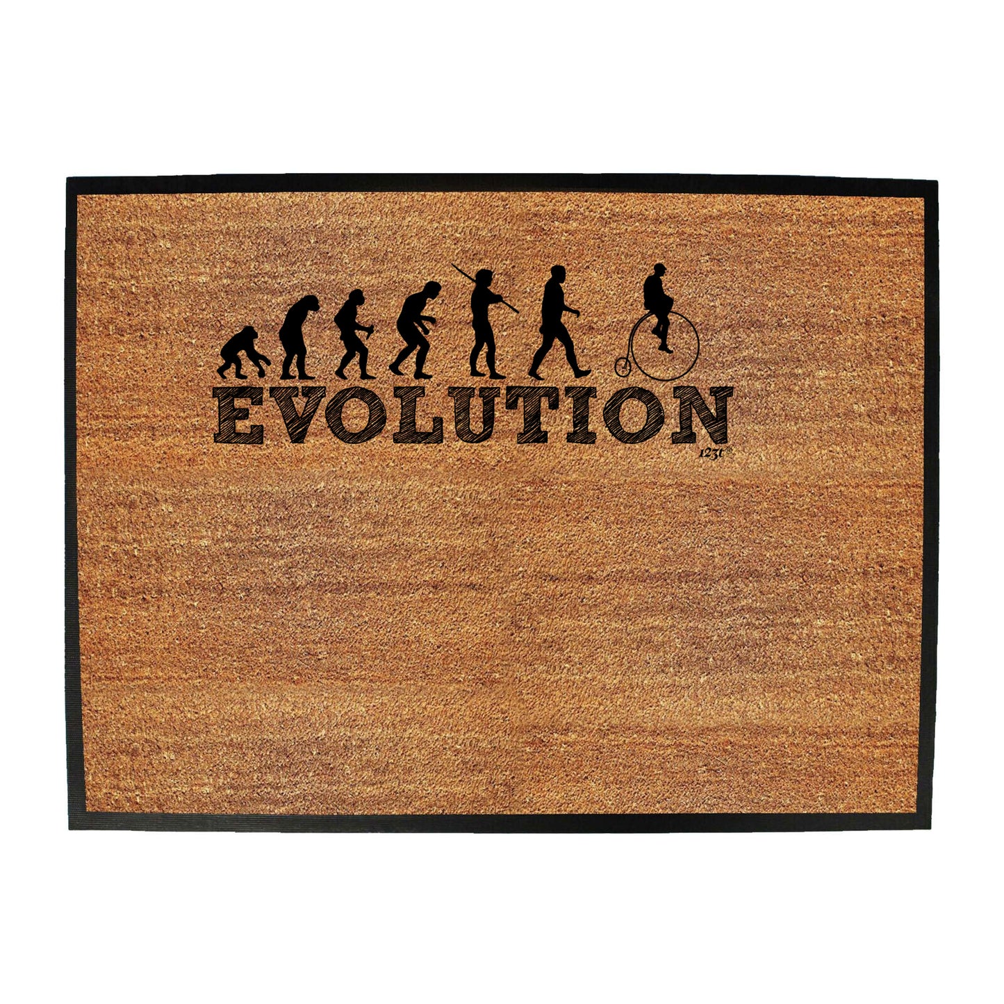 Evolution Penny Fathing - Funny Novelty Doormat