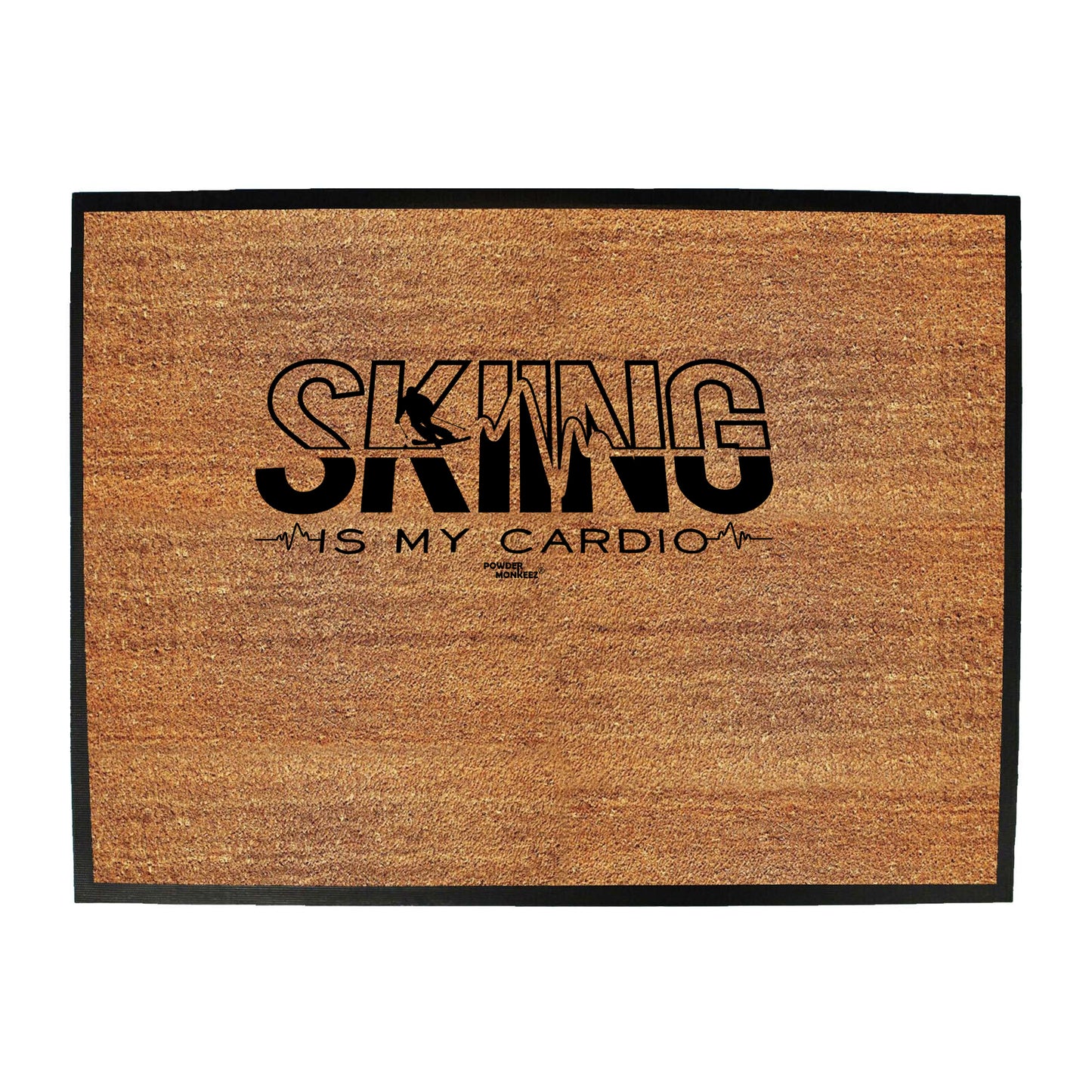 Pm Skiing Is My Cardio - Funny Novelty Doormat