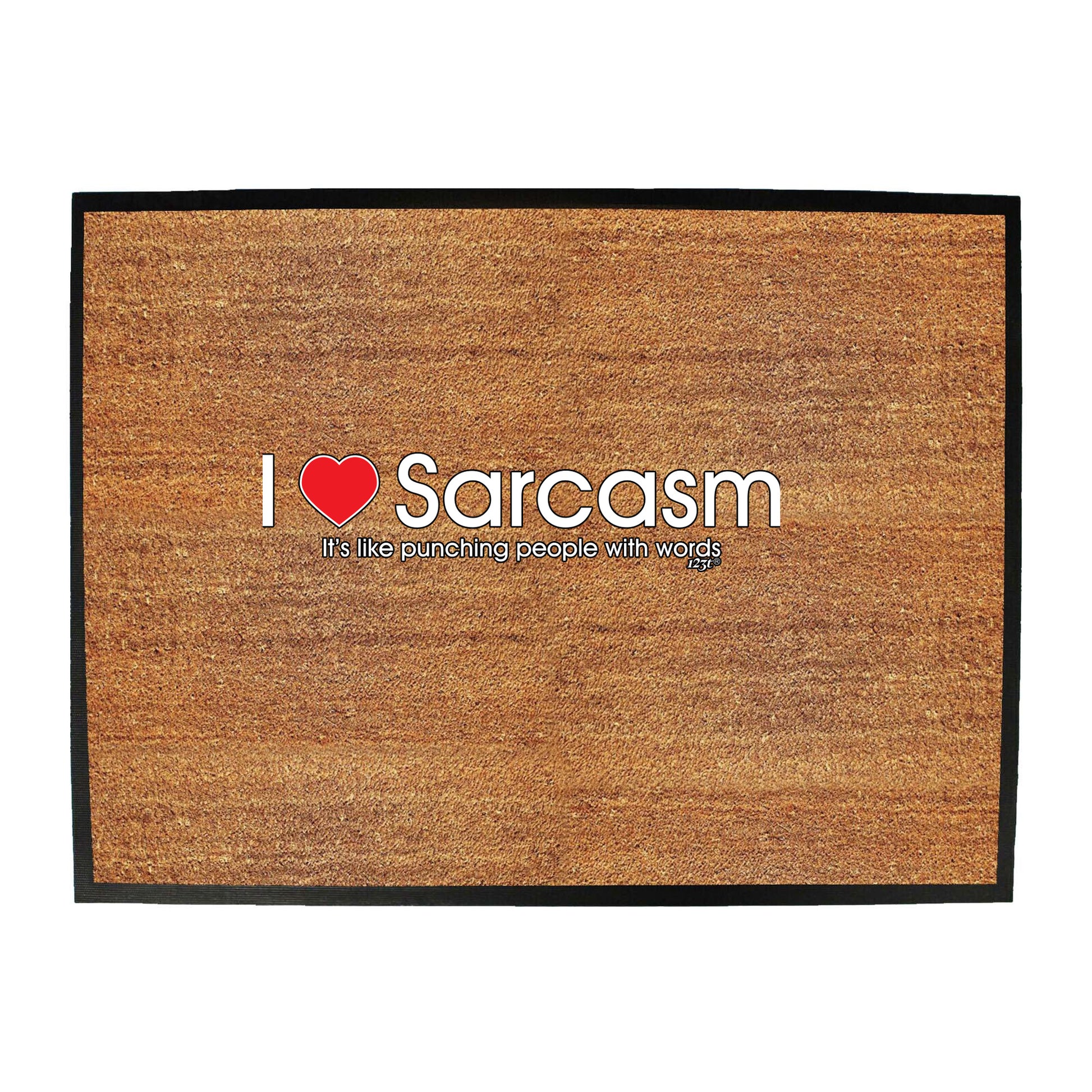 Love Sarcasm Punching - Funny Novelty Doormat