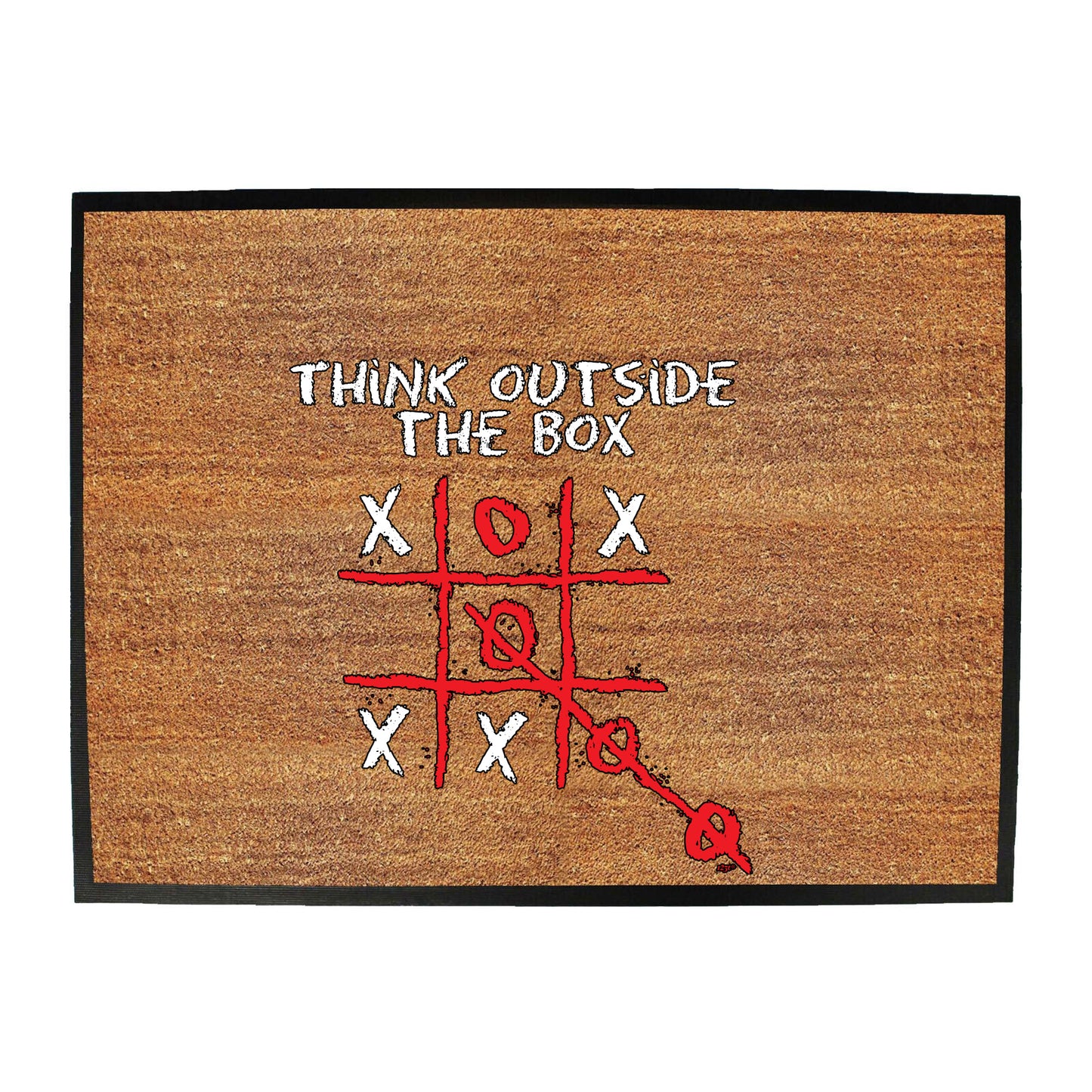 Think Outside The Box Naughts And Crosses - Funny Novelty Doormat