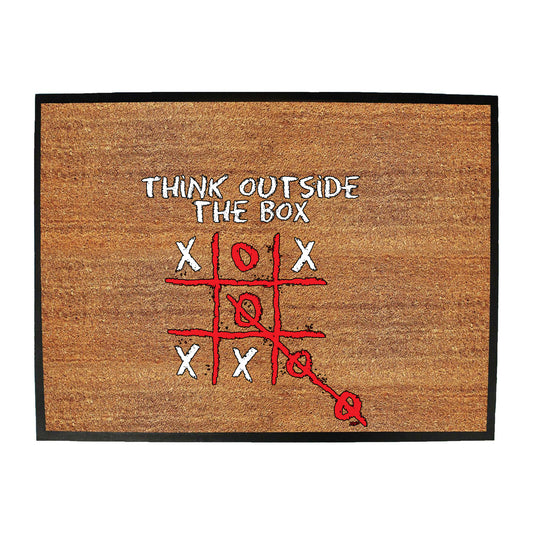 Think Outside The Box Naughts And Crosses - Funny Novelty Doormat