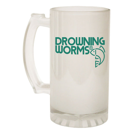 Drowning Worms Logo - Novelty Funny Frosted Stein - Gift Boxed