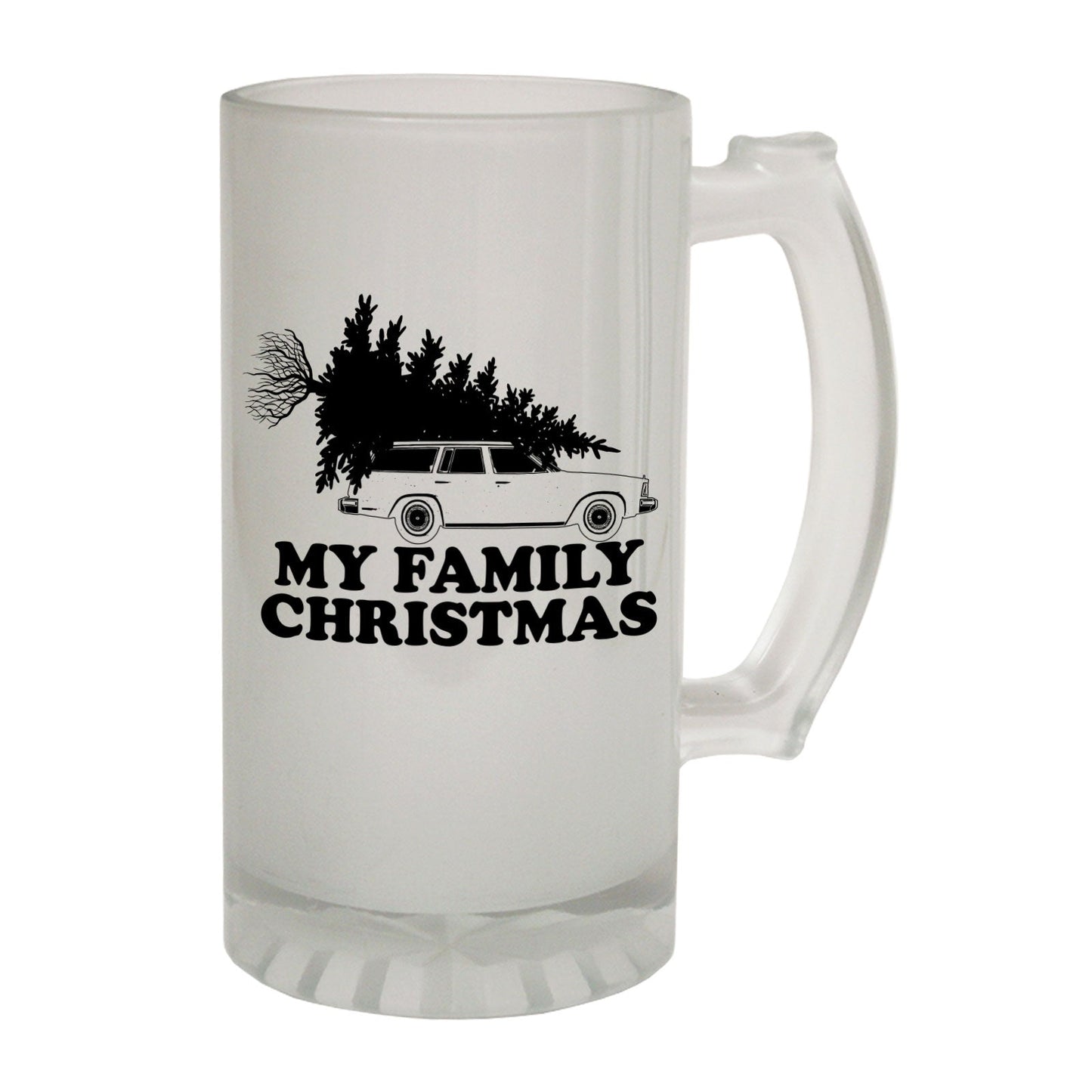 Family Christmas Custom - Novelty Funny Frosted Stein - Gift Boxed