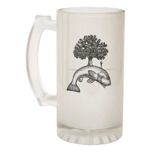 Fish Island Tree - Novelty Funny Frosted Stein - Gift Boxed