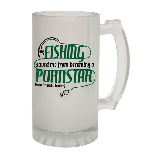 Fishing Saved Me Pornstar - Novelty Funny Frosted Stein - Gift Boxed