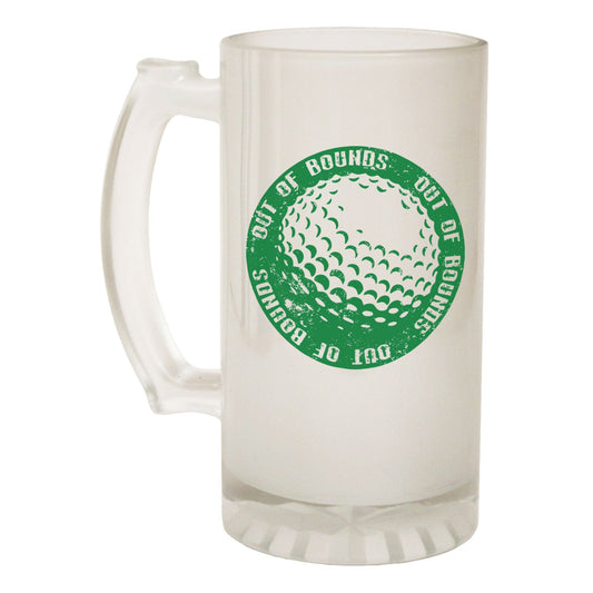 Golf Ball Golfing Golfer - Novelty Funny Frosted Stein - Gift Boxed